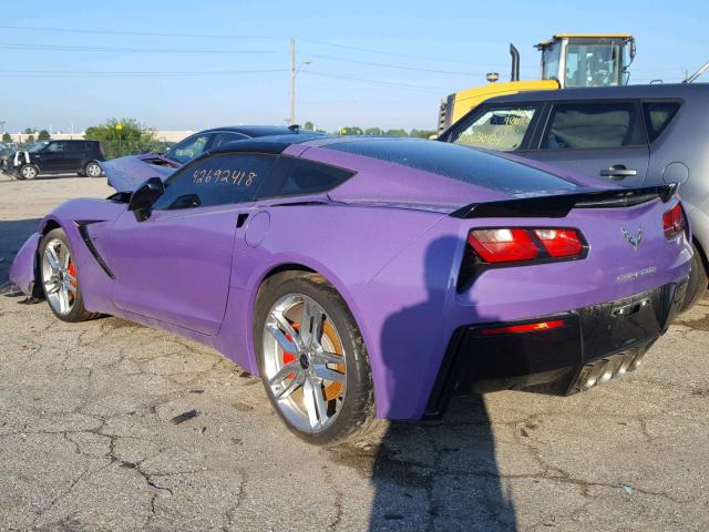 1G1YD2D78F5116142 - 2015 CHEVROLET CORVETTE S PURPLE photo 3