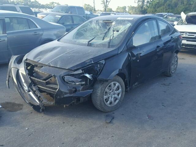 KMHCT4AEXEU739040 - 2014 HYUNDAI ACCENT GLS BLACK photo 2