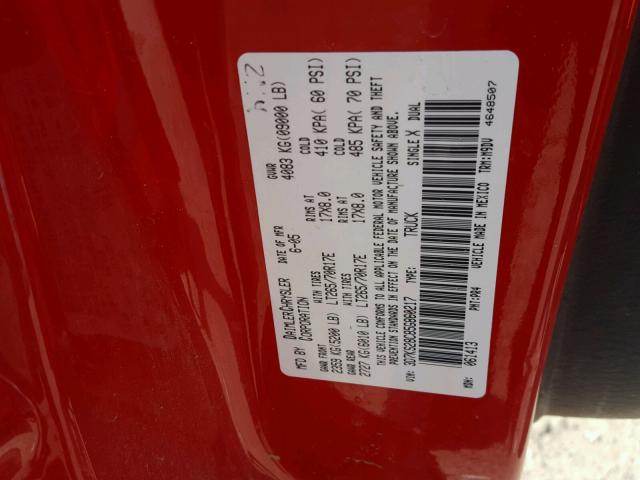 3D7KS28C85G860217 - 2005 DODGE RAM 2500 S Qırmızı foto 10