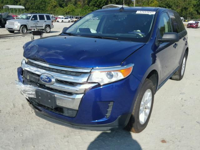 2FMDK3GC9EBA68523 - 2014 FORD EDGE SE BLUE photo 1