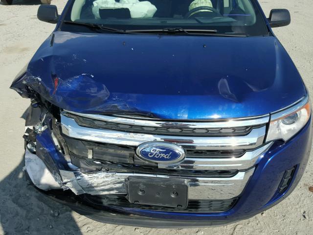 2FMDK3GC9EBA68523 - 2014 FORD EDGE SE BLUE photo 7