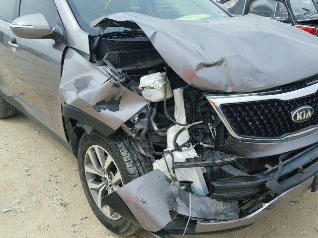 KNDPB3AC2E7568526 - 2014 KIA SPORTAGE B GRAY photo 9