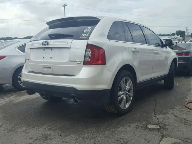 2FMDK4KC7BBA37974 - 2011 FORD EDGE LIMIT WHITE photo 4