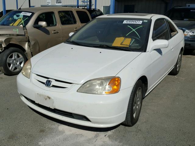 1HGEM22982L037379 - 2002 HONDA CIVIC EX WHITE photo 2