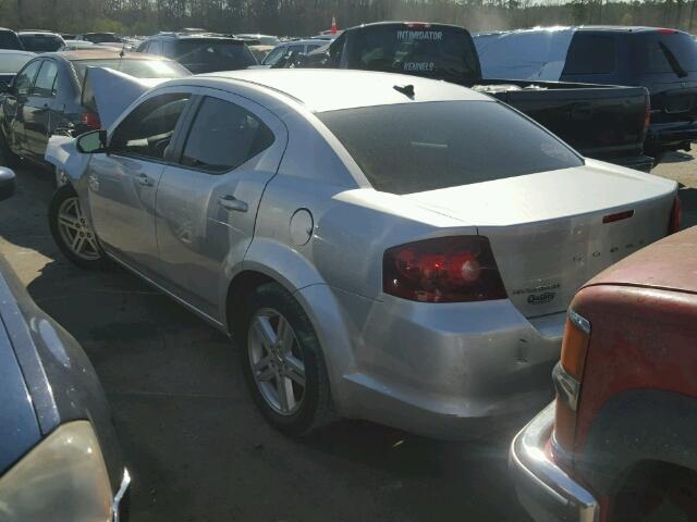 1B3BD1FB3BN536847 - 2011 DODGE AVENGER MA SILVER photo 3