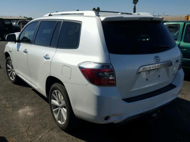 JTEJW3EH5A2047299 - 2010 TOYOTA HIGHLANDER WHITE photo 3