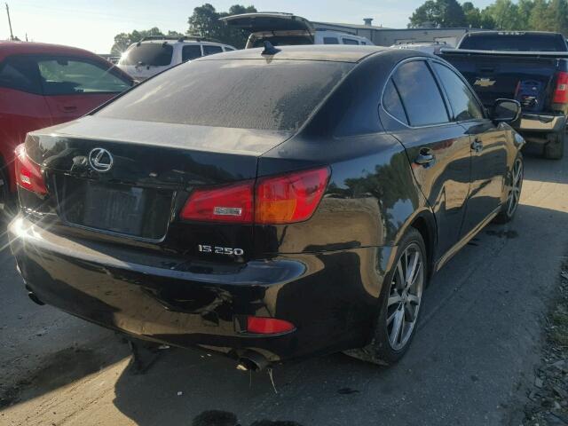 JTHBK262485069889 - 2008 LEXUS IS 250 BLACK photo 4