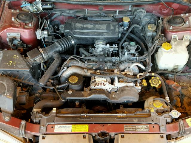 4S3BG6859W6625378 - 1998 SUBARU LEGACY 30T RED photo 7