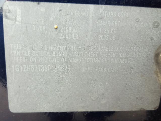 1G1ZK57738F199628 - 2008 CHEVROLET MALIBU LTZ 蓝色 照片 10