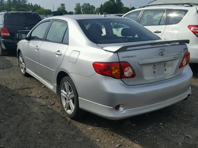 2T1BE4EE0AC039121 - 2010 TOYOTA COROLLA XR 银色 照片 3