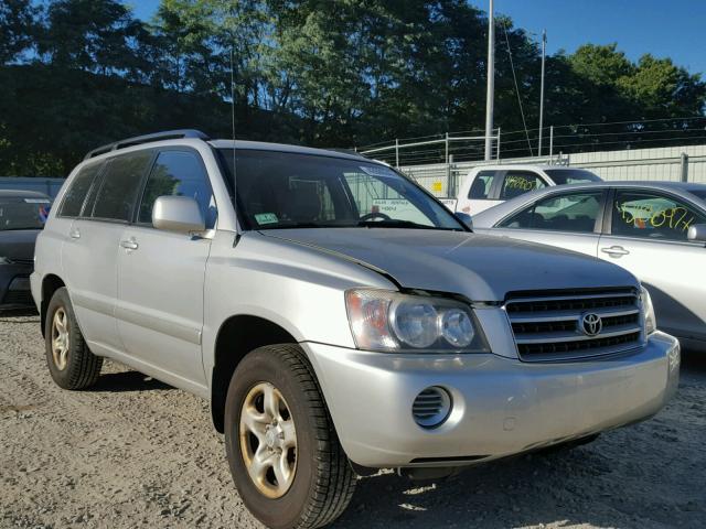 JTEHD21A730018912 - 2003 TOYOTA HIGHLANDER SILVER photo 1