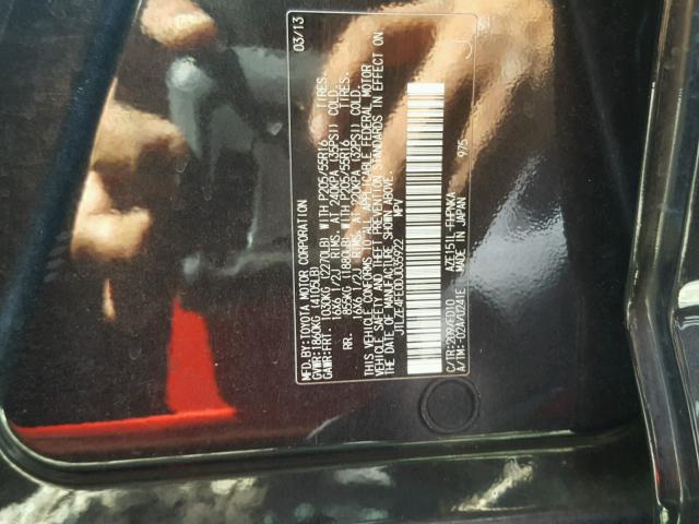 JTLZE4FE0DJ035922 - 2013 TOYOTA SCION XB 黑色 照片 10