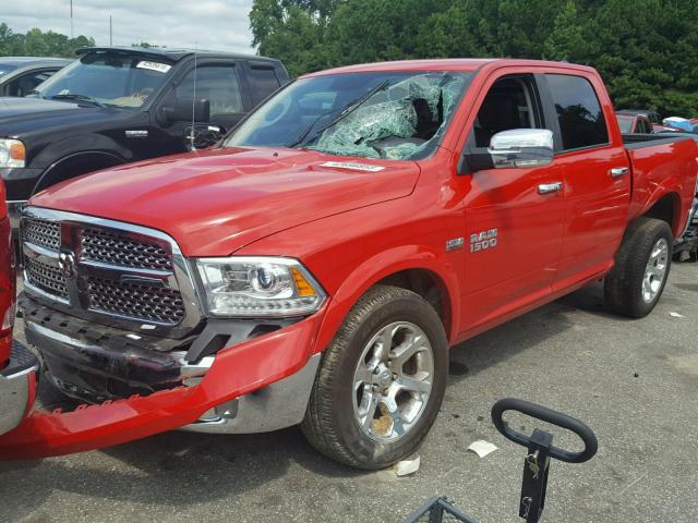 1C6RR7NT1HS784723 - 2017 RAM 1500 LARAM RED photo 2