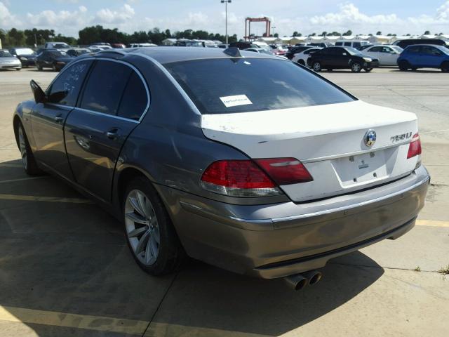 WBAHN83518DT84625 - 2008 BMW 750 GRAY photo 3