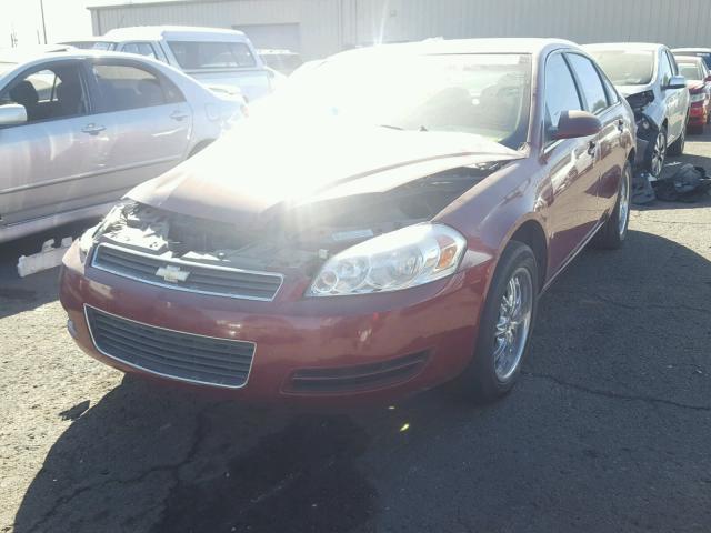 2G1WT58K689287262 - 2008 CHEVROLET IMPALA LT MAROON photo 2