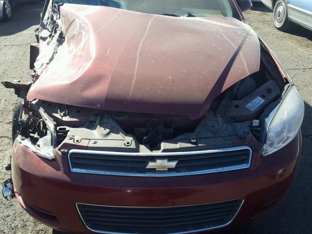 2G1WT58K689287262 - 2008 CHEVROLET IMPALA LT MAROON photo 7