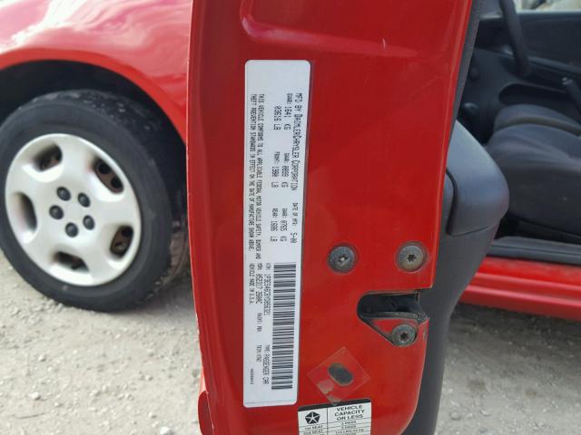 1P3ES46C6YD856321 - 2000 PLYMOUTH NEON BASE 红色 照片 10