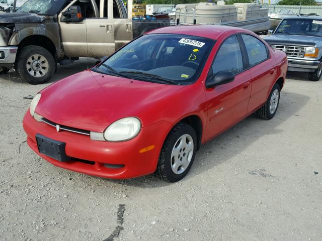 1P3ES46C6YD856321 - 2000 PLYMOUTH NEON BASE 红色 照片 2