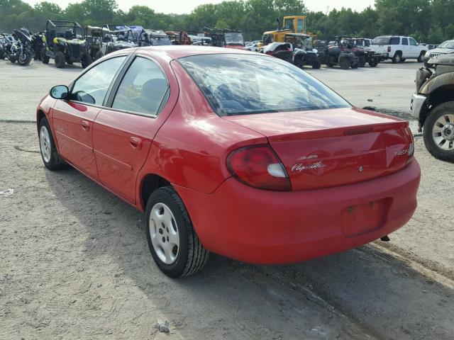1P3ES46C6YD856321 - 2000 PLYMOUTH NEON BASE 红色 照片 3