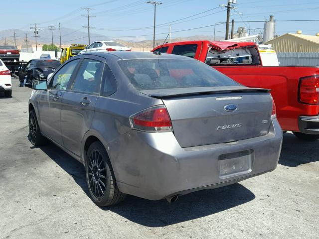 1FAHP3GN1BW167569 - 2011 FORD FOCUS SES GRAY photo 3