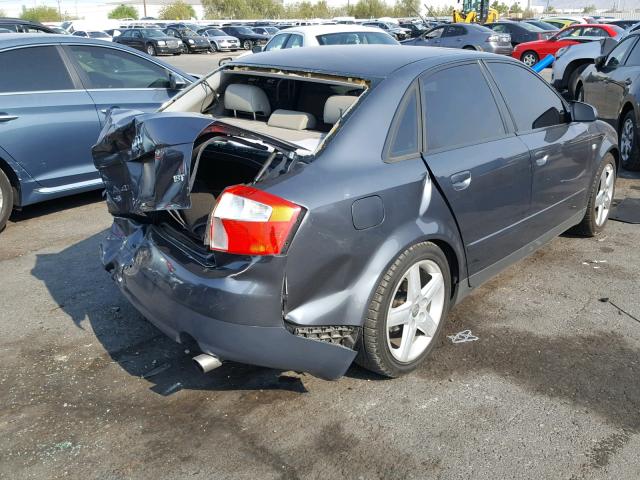 WAUJC68E04A084445 - 2004 AUDI A4 1.8T GRAY photo 4