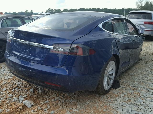 5YJSA1E29HF191596 - 2017 TESLA MODEL S Կապույտ լուսանկար 4