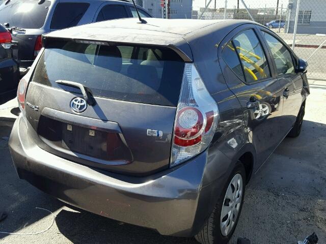 JTDKDTB3XD1533351 - 2013 TOYOTA PRIUS C GRAY photo 4