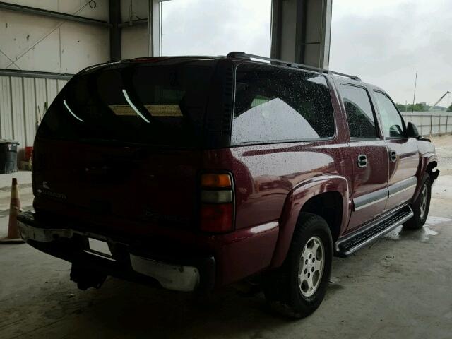 1GNEC16Z24J160980 - 2004 CHEVROLET SUBURBAN C MAROON photo 4