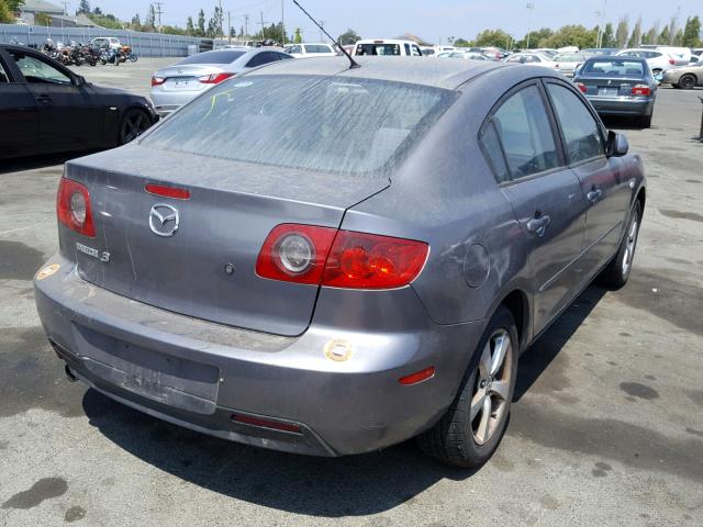 JM1BK12F351247170 - 2005 MAZDA 3 I GRAY photo 4