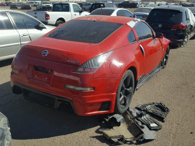 JN1AZ34D06M311375 - 2006 NISSAN 350Z COUPE RED photo 4