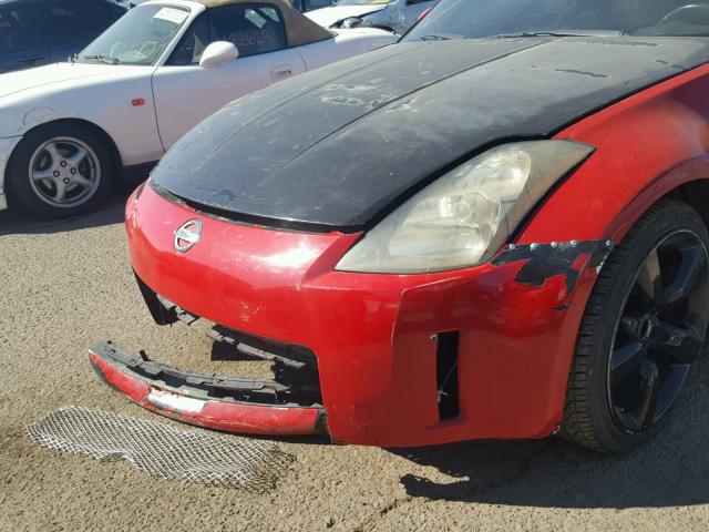 JN1AZ34D06M311375 - 2006 NISSAN 350Z COUPE RED photo 9