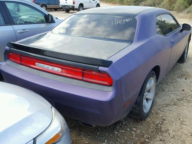 2C3CDYAG5DH708665 - 2013 DODGE CHALLENGER PURPLE photo 4