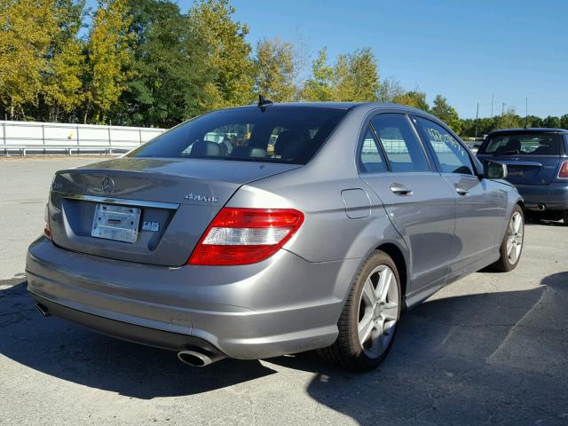 WDDGF8BB4AR088080 - 2010 MERCEDES-BENZ C GRAY photo 4