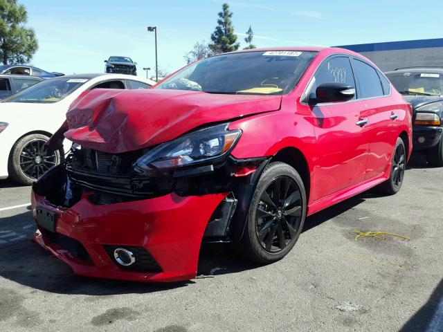 3N1AB7AP8HY364349 - 2017 NISSAN SENTRA RED photo 2