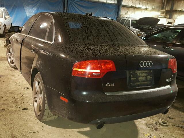 WAUDF78E06A166561 - 2006 AUDI A4 BLACK photo 3