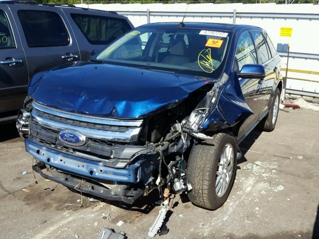 2FMDK4KC5CBA66178 - 2012 FORD EDGE BLUE photo 2