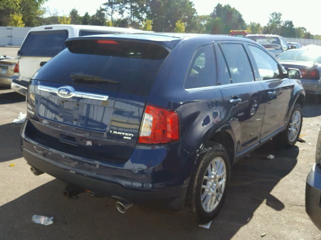 2FMDK4KC5CBA66178 - 2012 FORD EDGE BLUE photo 4