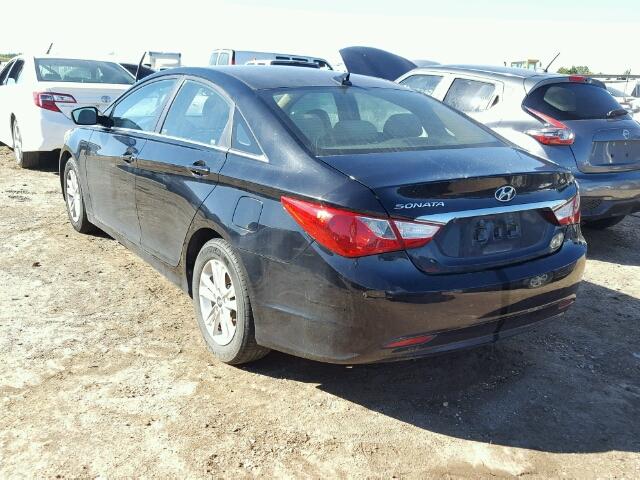 5NPEB4AC1DH670052 - 2013 HYUNDAI SONATA BLACK photo 3