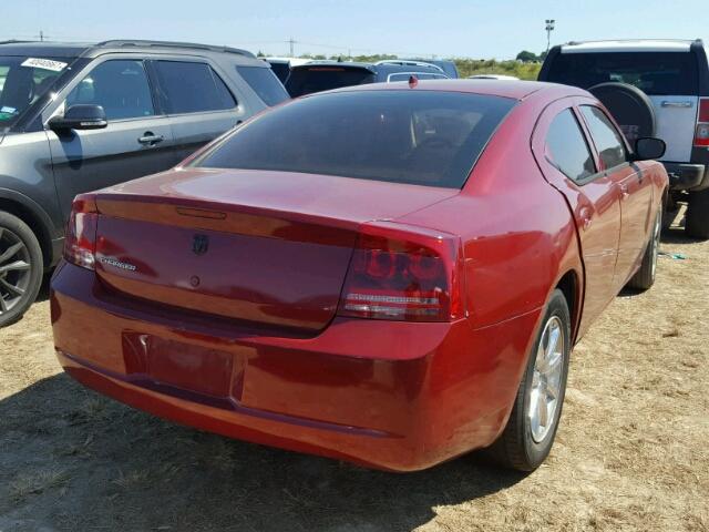 2B3KA43R38H184382 - 2008 DODGE CHARGER BURGUNDY photo 4