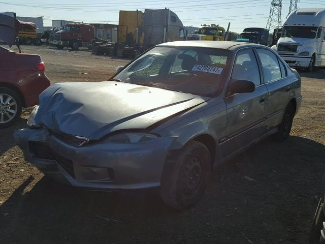 2HGEJ6675YH585130 - 2000 HONDA CIVIC BLUE photo 2