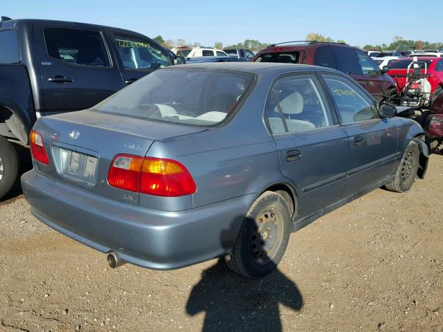 2HGEJ6675YH585130 - 2000 HONDA CIVIC BLUE photo 4