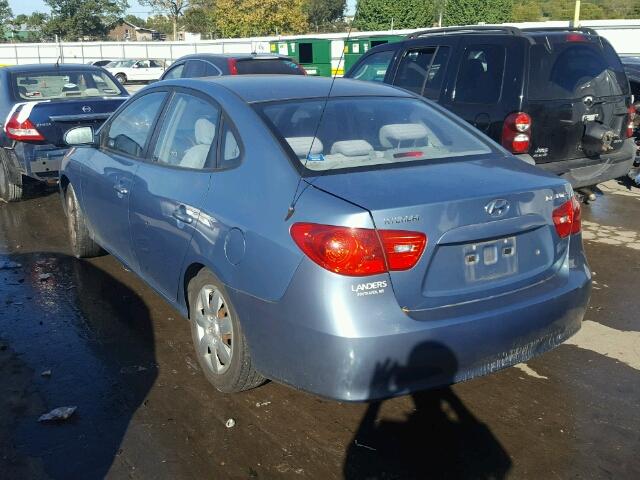 KMHDU46D47U072454 - 2007 HYUNDAI ELANTRA GL BLUE photo 3