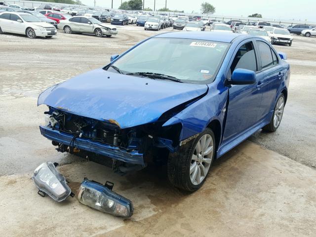 JA32U8FW5AU026822 - 2010 MITSUBISHI LANCER GTS BLUE photo 2