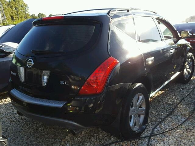 JN8AZ08T87W515235 - 2007 NISSAN MURANO SL BLACK photo 4