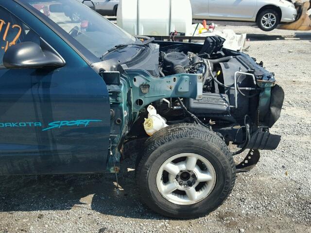 1B7GL22X2WS610684 - 1998 DODGE DAKOTA GREEN photo 9