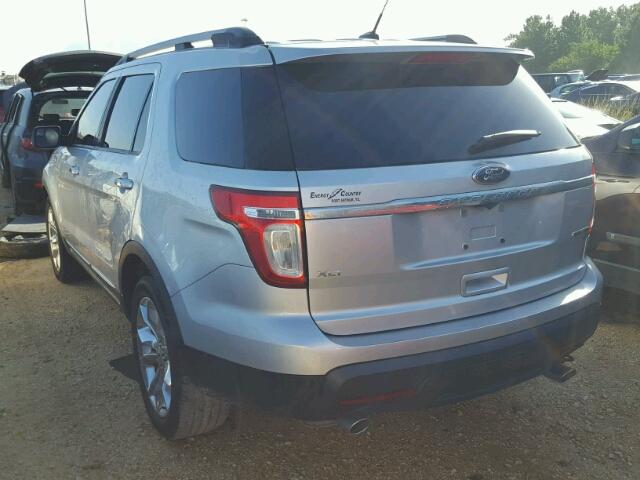 1FM5K7D82FGB96169 - 2015 FORD EXPLORER SILVER photo 3