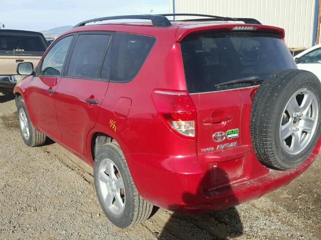 JTMBD33V085148198 - 2008 TOYOTA RAV4 RED photo 3