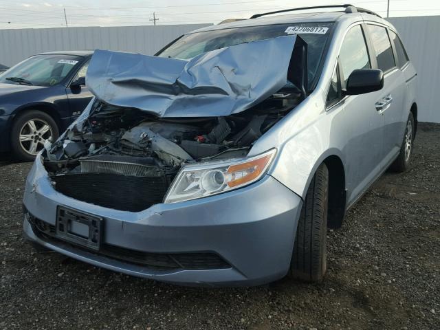 5FNRL5H60CB011588 - 2012 HONDA ODYSSEY BLUE photo 2