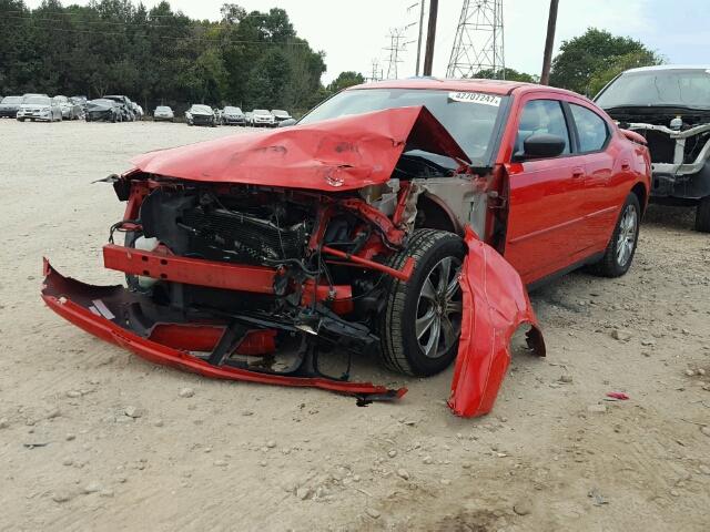 2B3KA43G67H847554 - 2007 DODGE CHARGER RED photo 2