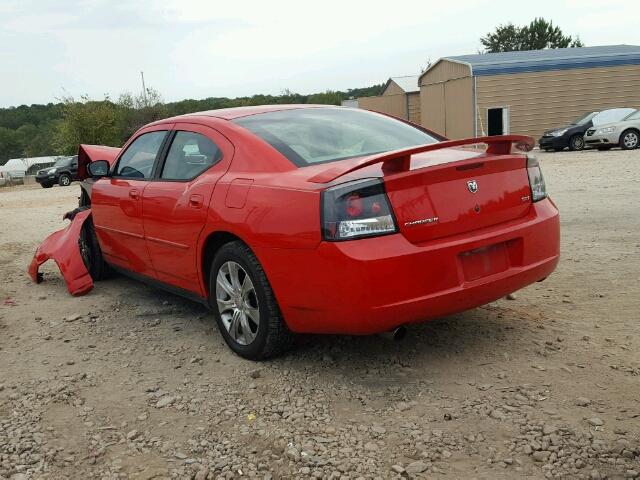 2B3KA43G67H847554 - 2007 DODGE CHARGER RED photo 3